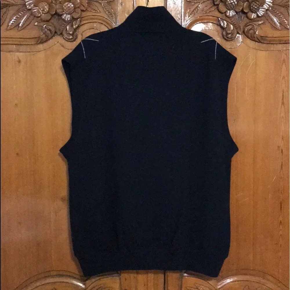Fairway and Greene Mens 1/4 Zip  Argyle Wool Wind Vest